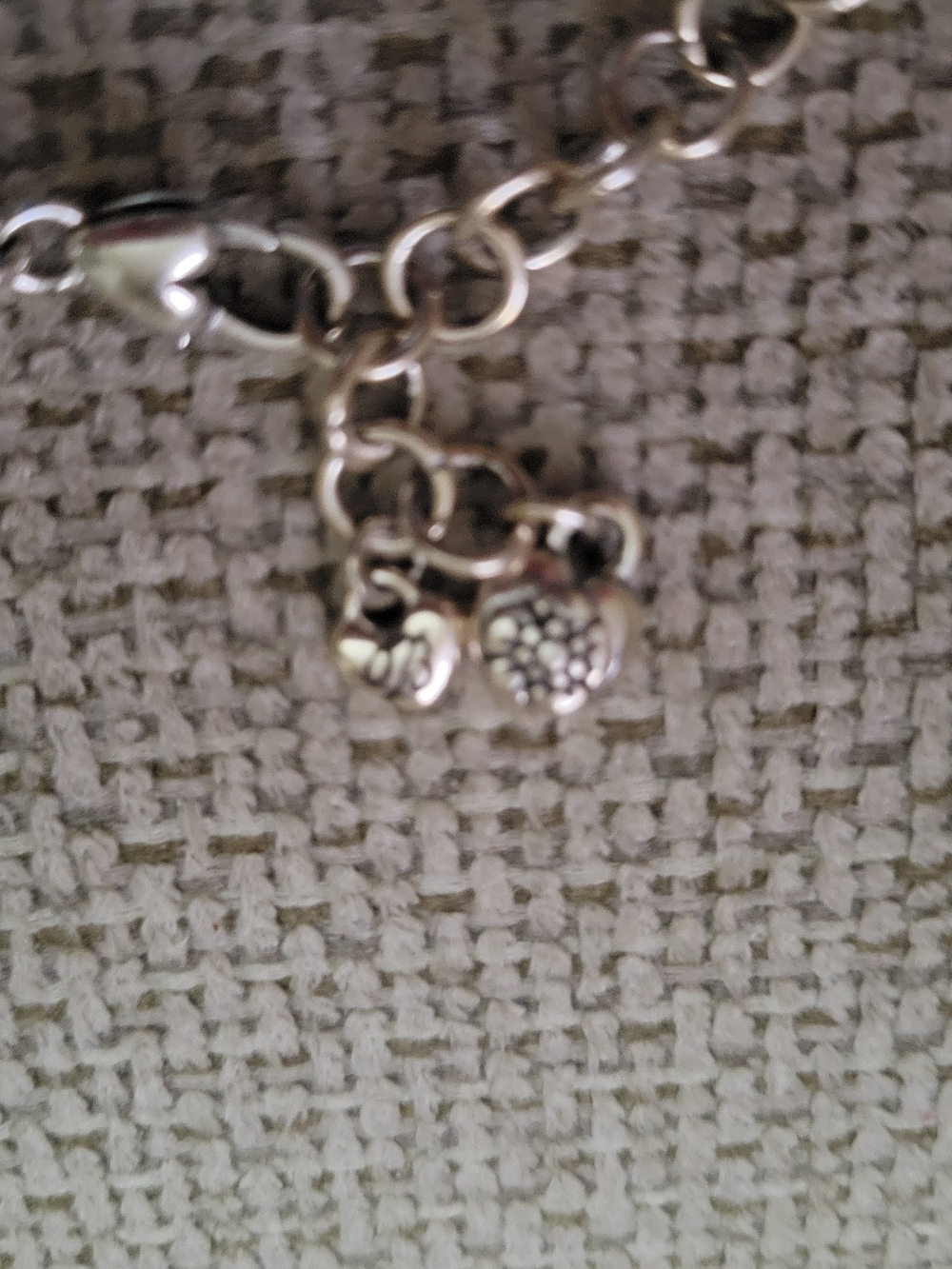 Brighton Silver Tone Heart & Flower Charm Necklace